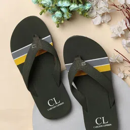 Carlton London Men Striped Rubber Thong Flip-Flops-picture-17