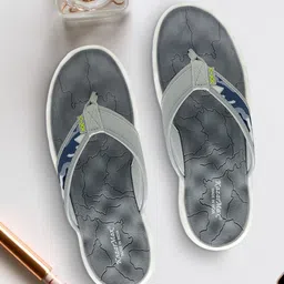KazarMax Men Grey & White Thong Flip-Flops-picture-25
