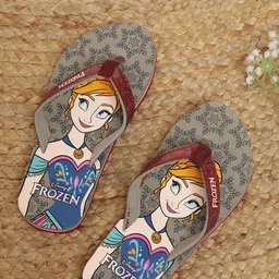 Kids Ville Girls Frozen Printed Thong Flip-Flops-picture-25