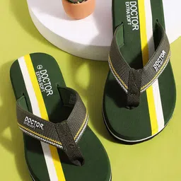 DOCTOR EXTRA SOFT Men Arrow Striped Orthopedic Thong Flip-Flops image 1