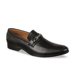 Vardhra Men Black Solid Formal Slip-Ons-picture-11