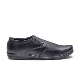 Action Men Black Solid Formal Slip-Ons image 5