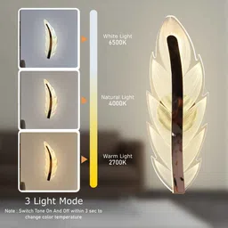 smartway lighting White Metal Petal Wall Lamp image 4