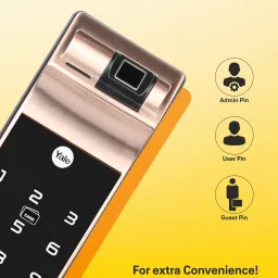 Yale RB Smart Lock For Private Space (Fingerprint Scanner, YDM 7116A, Red Bronze) image 4