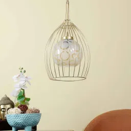 eliante by jainsons lights Yokos Gold Iron Hanging Light image 2