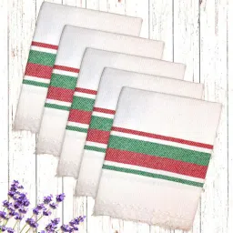 athom living Multicolor Cotton Checkered 215 GSM Bath Towels Pack of 5-picture-39