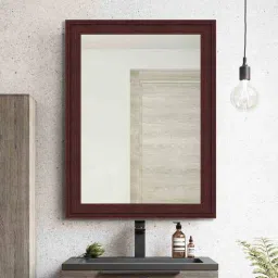 elegant arts and frames Framed Rectangular Wall Mirror In Brown-picture-37