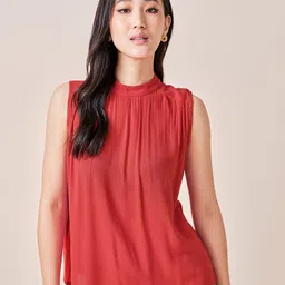 AND Women Solid High Neck Sleeveless Top-image-27