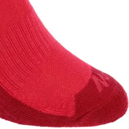 quechua 2 pairs of kids’ hiking socks MH100 pink/grey image 3
