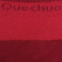 quechua 2 pairs of kids’ hiking socks MH100 pink/grey image 5