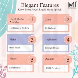 MI FASHION Set of 2 Smudge Free Matte Finish Keeps Moisturize Liquid Lipstick - Pink image 3