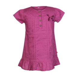 Nino Bambino Girls Organic Cotton Magenta Solid A-Line Top-picture-15