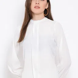 DRAAX Fashions Mandarin Collar Top-picture-17