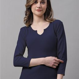 FBAR Round Neck Three-Quarter Sleeves Top-picture-0