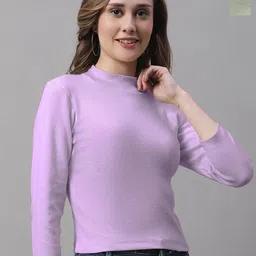 FBAR Pack Of 2 High Neck Bio Wash Cotton Fitted Tops-picture-22