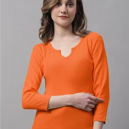 FBAR Round Neck Three-Quarter Sleeves Top-picture-33