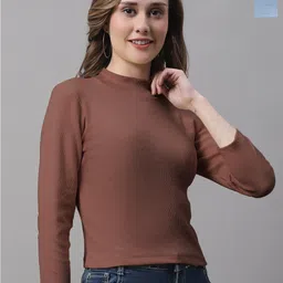 FBAR Pack Of 2 High Neck Bio Wash Cotton Fitted Tops-picture-20