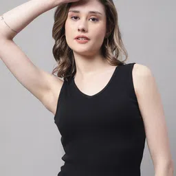FBAR V-Neck Sleeveless Cotton Crop T-shirt-picture-22