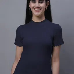 FBAR Turtle Neck Cotton Fitted Top-picture-30