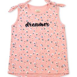 Gini and Jony Girls Floral printed Round Neck Sleeveless Tie-Up Cotton Top-picture-30