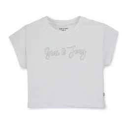 Gini and Jony Girls White Graphic Printed Cotton Regular Fit Casual T Shirt-picture-11