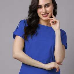 Friskers Round Neck Pure Cotton High-Low Top-picture-11