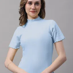 FBAR High Neck Ribbed Cotton Top image 1