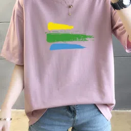 StyleCast Purple Regular Print Cotton Top-picture-40