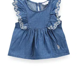 U.S. Polo Assn. Kids Girls Round Neck Flutter Sleeve Top-picture-55