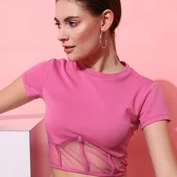 STREET 9 Pretty Pink Solid Top-picture-11