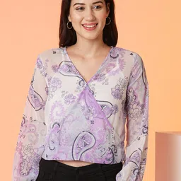 Globus Wrap Neck Full Sleeve Top-image-38