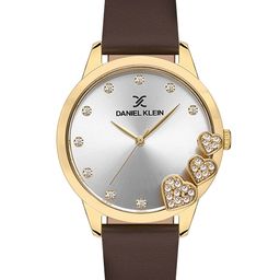 Daniel Klein Trendy Women Silver-Toned Dial & Brown Strap Analogue Watch DK.1.13238-2-picture-10