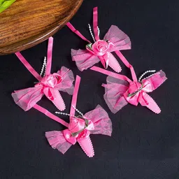Golden Peacock Girls Set of 4 Lace Tic Tac Hair Clip-picture-38