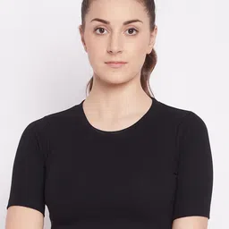 ATHLISIS Black Ribbed Fitted Crop Top-picture-31