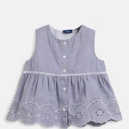 Chicco Girls Cut-Out Front-Open Sleeveless A-Line Cotton Top-picture-47