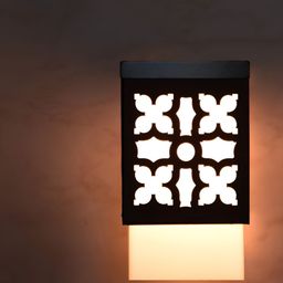 Gojeeva Black Wood Square Shaped Wall Lamp-picture-43