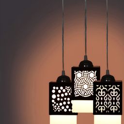 Gojeeva Black Wood Square Shaped Wall Lamp-picture-44