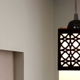 Gojeeva Black Wood Square Shaped Wall Lamp-picture-45