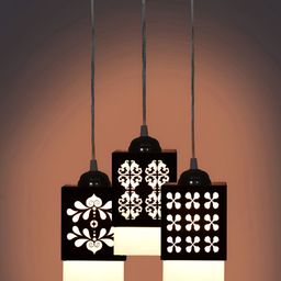 Gojeeva Black Wood Square Shaped Wall Lamp-picture-32