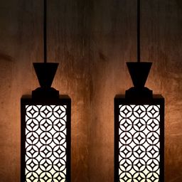 Gojeeva Black Wood Square Shaped Wall Lamp-picture-10