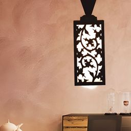 Gojeeva Black Wood Square Shaped Wall Lamp-picture-44
