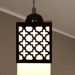 Gojeeva Black Wood Square Shaped Wall Lamp-picture-42