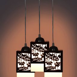 Gojeeva Black Wood Square Shaped Wall Lamp-picture-10