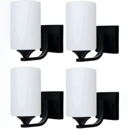 Areezo Black 4 Pcs Iron Cylinder Shaped Wall Lamp-picture-38