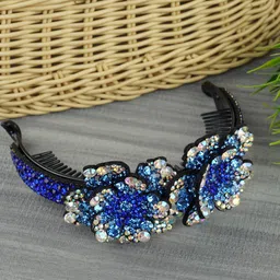 MIZORRI Women Blue & White Claw Clip-image-61