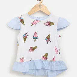 One Friday Blue Print Pure Cotton Top-picture-28