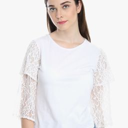 DODO & MOA Round Neck Lace Top-picture-41
