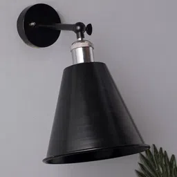 Homesake Black Solid Guard Cone Metal Swing Wall Lamp-image-94