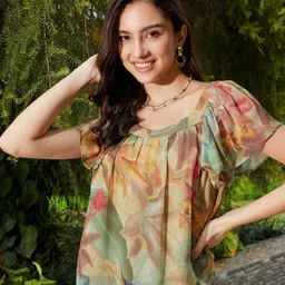 SASSAFRAS Tropical Print Top-picture-21