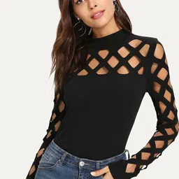 Stylecast X Slyck Black High Neck Fitted Top-picture-21